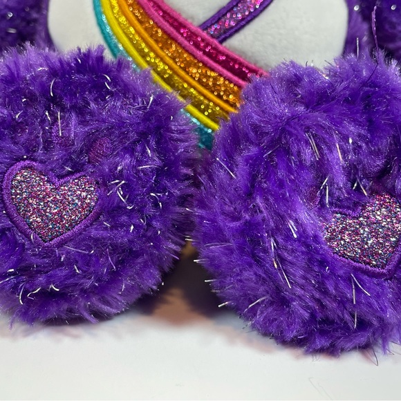 35th Anniversary LIMITED EDITION 13" Purple Glitter Rainbow Heart Care Bear - Picture 5 of 6